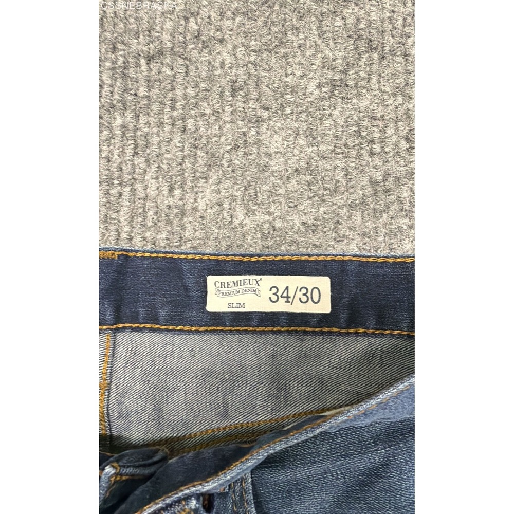 Cremieux Men's Premium Denim Slim Fit Dark Wash Blue Jeans Sz 34x30 - Picture 4 of 8